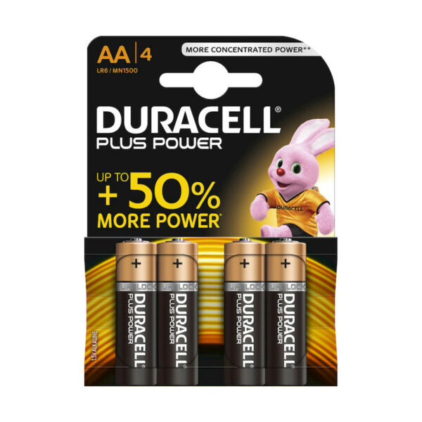 Duracell Batteria Plus Power B4 Stilo AA 4pz